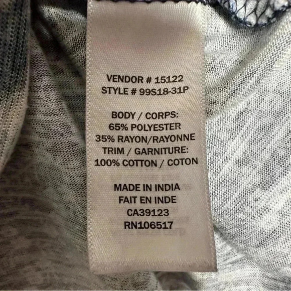 Northern Reflections Boho Blouse Floral /  Lace Blue & White Size Extra Large - Picture 3 of 16